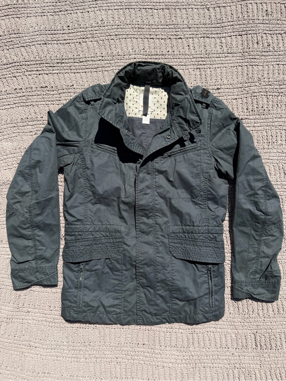 Diesel Men's Lightweight Military Field Jacket - Dark Gray